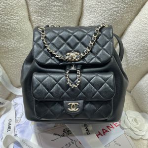 Chanel AS3618 Dumas Large Backpack in Calfskin Black