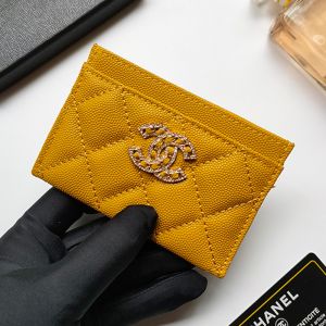 Chanel AP2737 Card Holder in Grained Calfskin Brown