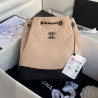Chanel A94485 Gabrielle Small Backpack in Crinkled Calfskin Apricot