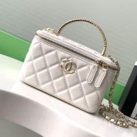 Chanel AP4046 Vanity with Chain in Lambskin White