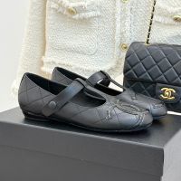 Chanel Cambon Mary Janes with T-Strap Women in Quilted Lambskin Black