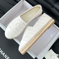 Chanel Espadrilles Women Raffia and Lambskin Beige