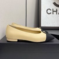 Chanel G46442 Ballet Flats with CC Buckle Women in Lambskin Brown