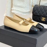 Chanel G46726 Mary Janes with CC Logo Bow Women in Calfskin Brown