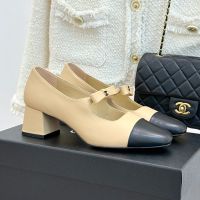 Chanel G46726 Mary Janes Pumps with CC Logo Bow Women in Calfskin Brown