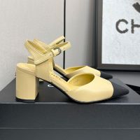 Chanel G46854 Slingback Pumps Women in Calfskin and Grosgrain Brown
