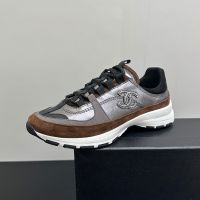 Chanel G47010 Sneakers Women in Calfskin and Suede Grey