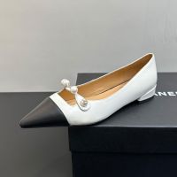 Chanel Mary Janes with Pearls Women in Lambskin White